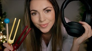 ASMR The Ultimate Hearing Test Tuning Forks Beep Test Competing Phrases Headphones [upl. by Negris]