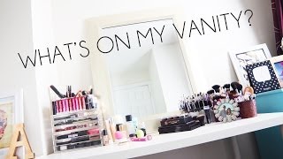 Whats On My Vanity  Everyday Makeup Organization [upl. by Ainotahs]