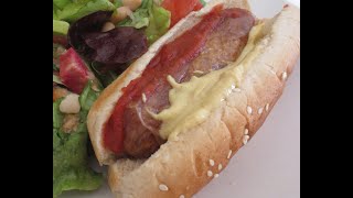 Low Fat Vegan No Oil Healthy Homemade Vegan Hot Dogs EASY [upl. by Aicnarf508]