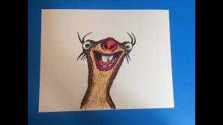 How to Draw Sid the Sloth [upl. by Colier]