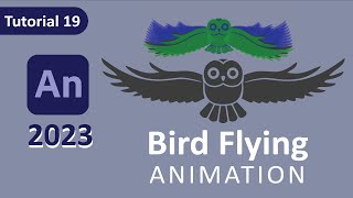 Adobe Animate CC 2023 Bird Flying Animation in Animate CC  Hindi  Urdu [upl. by Izy]