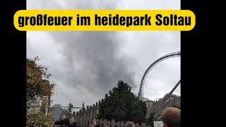 Niedersachsen heidepark Soltau großfeuer 4500 evakuiert heidepark feuer [upl. by Ahtel]