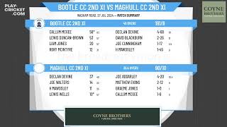 Bootle CC 2nd XI v Maghull CC 2nd XI [upl. by Nosyk]