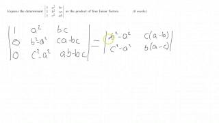 Factorising determinants simplifying determinants  AQA FP4 [upl. by Essirahs]