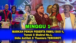 MARKAH PENUH PESERTA FAMILI DUO 4 Minggu 1 Tomok amp Sharul No1 Didie Astillah amp Thamiera TERCOROT [upl. by Eiresed]