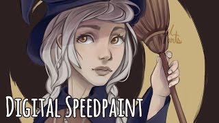 Cintiq Companion 2 Speedpaint  Witch [upl. by Lucille]