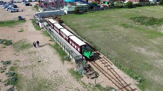 BRITISH AERIAL VIEWS  HAYLING ISLAND LIGHT RAILWAY Hampshire UK [upl. by Adnoma]