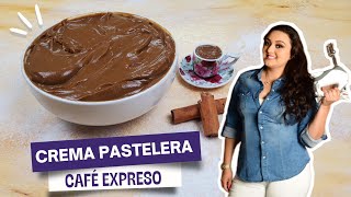 ☕ COMO HACER Crema Pastelera ❓️Delicioso SABOR CAFE EXPRESSO para rellenar Pasteles y Postres [upl. by Illehs]