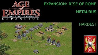 Age of Empires The Rise of Rome Expansion Rise of Rome Metaurus Hardest [upl. by Canning]