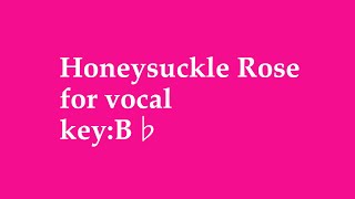 for vocalHoneysuckle Rose backing track [upl. by Anastice]