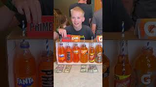 Orange Drink Roulette shorts game challenge family [upl. by Lateh649]