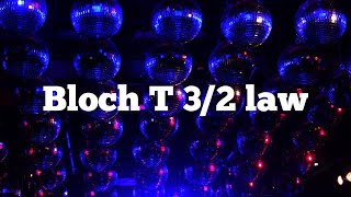 Bloch T32 law l Solid state physics in Hindi [upl. by Pirri]