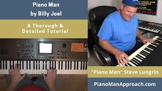 Piano Man Billy Joel Free Tutorial [upl. by Mota]