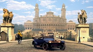 A Day in Old Paris in 1910s in color 60fpsRemastered wsound design added [upl. by Annadroj]