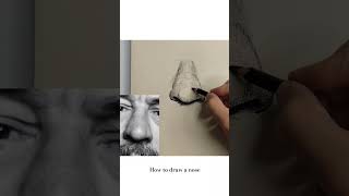 How To Draw a Realistic Nose With Charcoal For Beginners [upl. by Yaffit326]