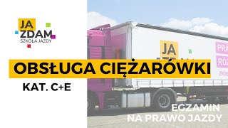 Obsługa ciężarówki  egzamin na prawo jazdy kat CE [upl. by Seraphina905]