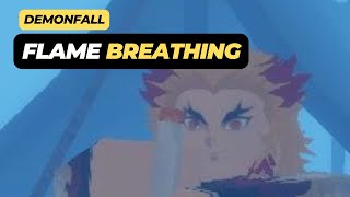 How to Get Flame Breathing  Rengoku Location  Roblox Demonfall [upl. by Eirojam12]