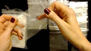 ASMR  Opening Resealable Plastic Bags Crinkle amp Whisper [upl. by Raasch827]