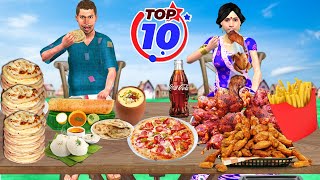 Top 10 Best Hindi Stories Collection  Street Food Challenge  Hindi Kahani  Bedtime Moral Stories [upl. by Sivek]