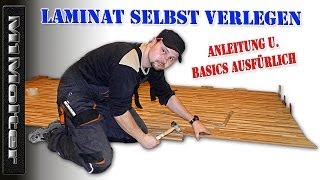 Laminatverlegung 👍 Laminat selbst verlegen  Anleitung amp Basics ausführlich erklärt von M1Molter [upl. by Atinehc]