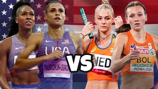 USA vs Netherlands Womens 4x400m Final  Olympics 2024  PREVIEW [upl. by Nickelsen]