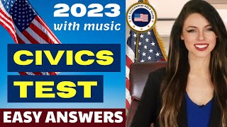 Based on the USCIS Civics Test QuestionsAnswers with music US Citizenship GovernmentHistory 11 [upl. by Ardnama]