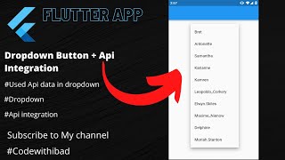 Flutter Dropdown Widget  Api Data in Dropdown restapis dropdown flutter [upl. by Tumer]