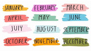 Month of the Year l 12 Months of the year l Month of the year for kids l [upl. by Yllop]