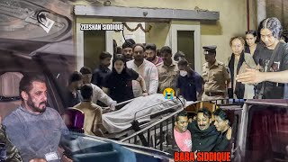 Salman Khan Late Night EXIT  Zeeshan Siddique and Family  Baba Siddique VIDEO at Lilavati Hospital [upl. by Thea]