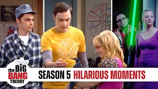 Season 5 Hilarious Moments  The Big Bang Theory [upl. by Retsevlis]