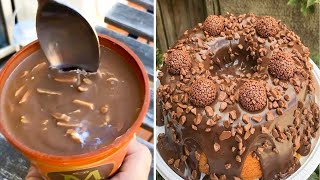 So Delicious MELTED Chocolate Cake Recipe  Most Amazing Cake Hack Tutorial  Satisfying Cake Video [upl. by Edras368]