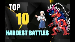 Top 10 Hardest Battles in Pokémon Emerald Elite Redux v20 [upl. by Ahseuqram35]