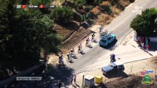 Chasing Vincenzo Nibali leaves everyone behind in Vuelta 2015 stage 2 [upl. by Olag]