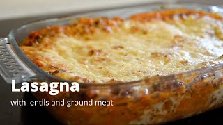 Lasagna  with lentils  ASMR [upl. by Coffee]