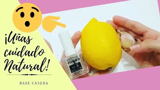 🤔ENDURECEDOR de uñas de AJO con LIMÓN BASE💅  Uñas FUERTES y SANAS remedio casero [upl. by Redlac677]