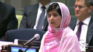 Malalas UN speech English subtitle amp volume up 馬拉拉聯合國演講全文 附中英字幕 [upl. by Meikah]