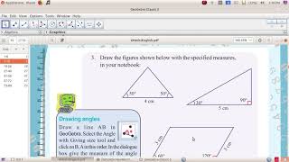 STANDARD 6 MATHS FIRST UNIT ANGLES  DRAW TRIANGLE IN GEOGEBRA VIDEO Lesson 3 [upl. by Kcor]