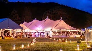 Sailcloth wedding tents by Tents For Rent [upl. by Oiciruam]