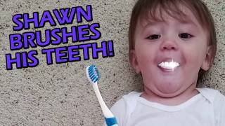 FUNnelVis SHAWNS 1st STEPS  Wont Go To Sleep  Brushing Teeth FUNnel V Vlog [upl. by Adner]