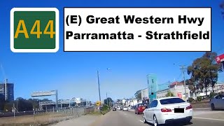 【Sydney drive】A route 44East4 Parramatta  Strathfield M4 [upl. by Taryn]