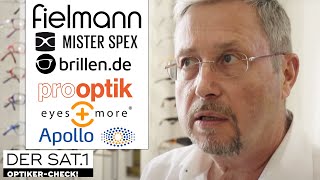 Der FilialenVergleich Oder doch lieber im fancy OnlineShop  Der SAT1 OptikerCheck [upl. by Yrrot580]