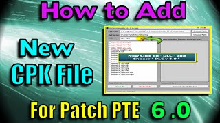 PES 2016 How to Add CPK file for Patch PTE 60 and 70 FIFA 2017 Graphic Menu [upl. by Behnken]