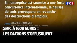 SMIC à 1600 euros  les patrons soffusquent [upl. by Terrance432]