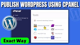 How to publish wordpress website using cpanel 2024 [upl. by Hynda]