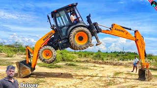 Wow Manitou Terex 740s Backhoe Loader Dozer Stunt  Terex Manitou TLB 740s  Manitou Backhoe Loader [upl. by Iveson833]