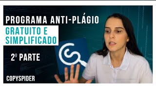 INSTALEI E UTILIZEI O PROGRAMA ANTI  PLÁGIO COPYSPIDER  II PARTE [upl. by Emmerich675]