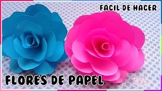 Flores de papel Facil de hacer [upl. by Persis]