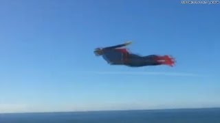 Real life flying Superman soars over California [upl. by Nage]