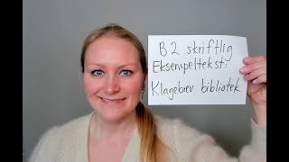 Video 1112 Karense kommenterer klagebrev på B2 nivå om stenging av bibliotek [upl. by Fatima270]