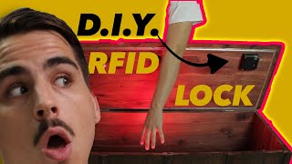 I TURNED AN OLD CABINET INTO A SECRET RFID TREASURE CHEST USING A NFC DRAWER LOCK FROM AMAZON  DIY [upl. by Ramonda457]